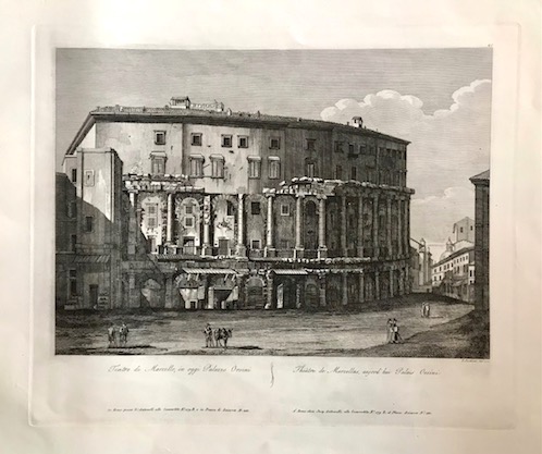 Parboni Pietro (attivo a Roma nella prima metà  del XIX Secolo) Teatro di Marcello, in oggi Palazzo Orsini 1829 Roma 